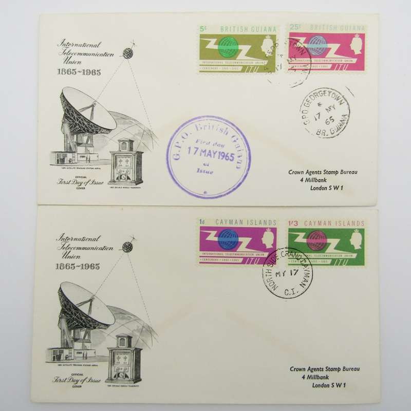 Commonweatlh 1965 Telecommunication stamp covers - 26 different commonwealth countries