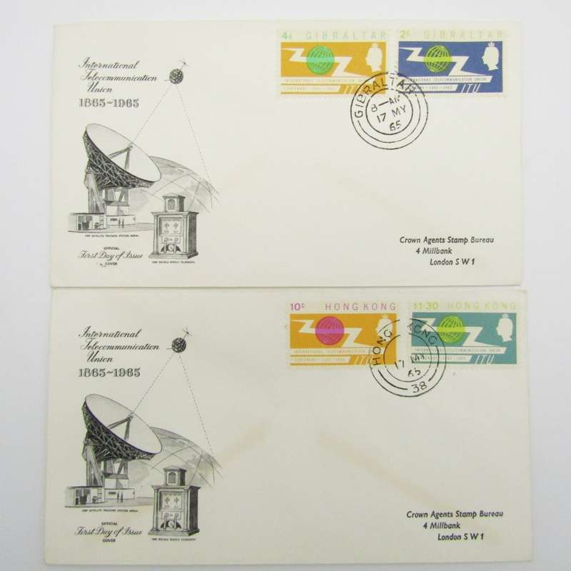 Commonweatlh 1965 Telecommunication stamp covers - 26 different commonwealth countries