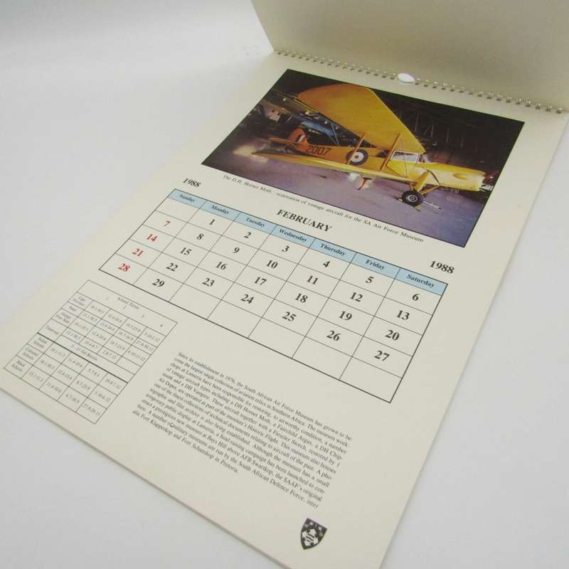 1988 Calendar issued by South African Defence Force