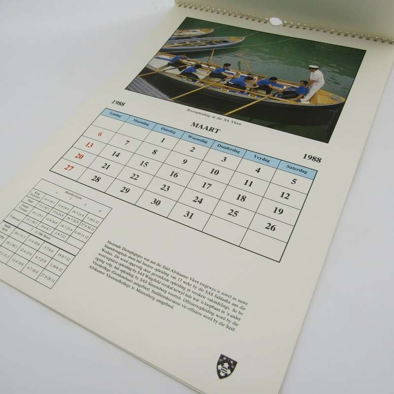 1988 Calendar issued by South African Defence Force
