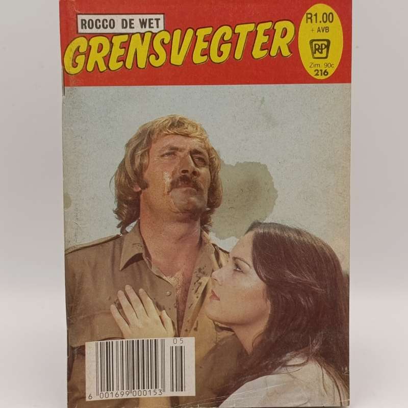 Rocco de Wet Grensvegter no 216 (oil stain on front) Afrikaans photo comic book