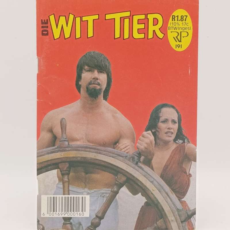 Die Wit Tier no 191 Afrikaans photo comic book - Tier with a beard - stain at top