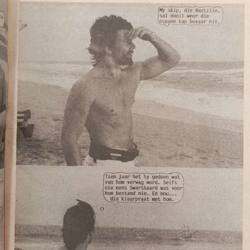 Die Wit Tier no 191 Afrikaans photo comic book - Tier with a beard - stain at top