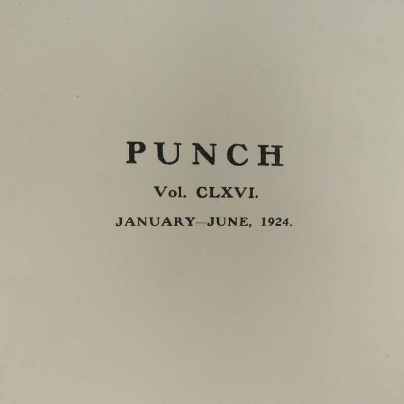 1924 Bound Volume of Punch The World Magazine - some damage