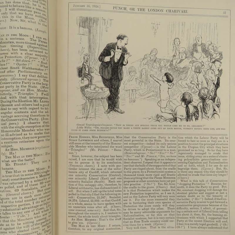 1924 Bound Volume of Punch The World Magazine - some damage