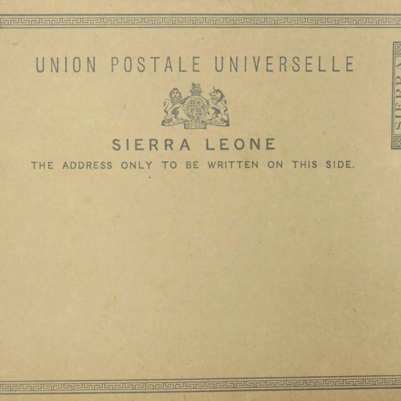 Unused Sierra Leone pre franked postcard with half pence printed stamp - rare
