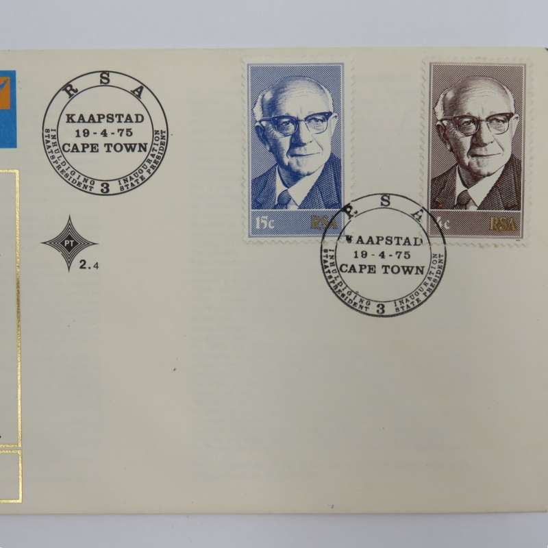 1975 Cover no 2.4 - minister Diedericks , signed by him (state president)