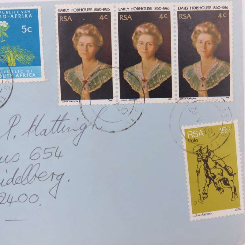 South Africa 1968, 1976 & 1977 stamps used on letter posted 29-5-1980 Heidelberg Tvl
