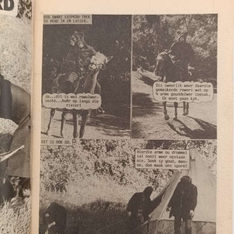 Die Swart Luiperd no 182 very good condition Afrikaans photo comic book