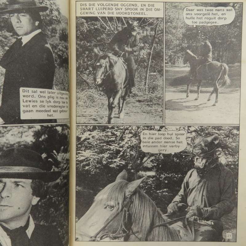 Die swart luiperd no 90 Afrikaans photo comic book