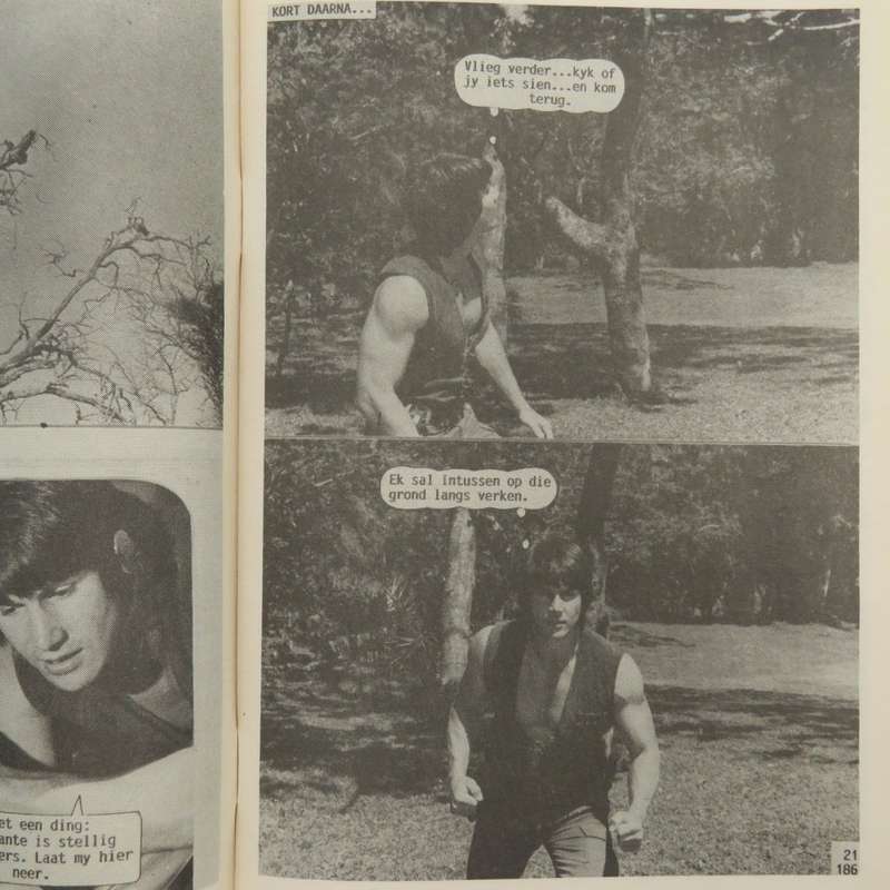 Die wit Tier no 186 back page torn - Afrikaans photo comic book