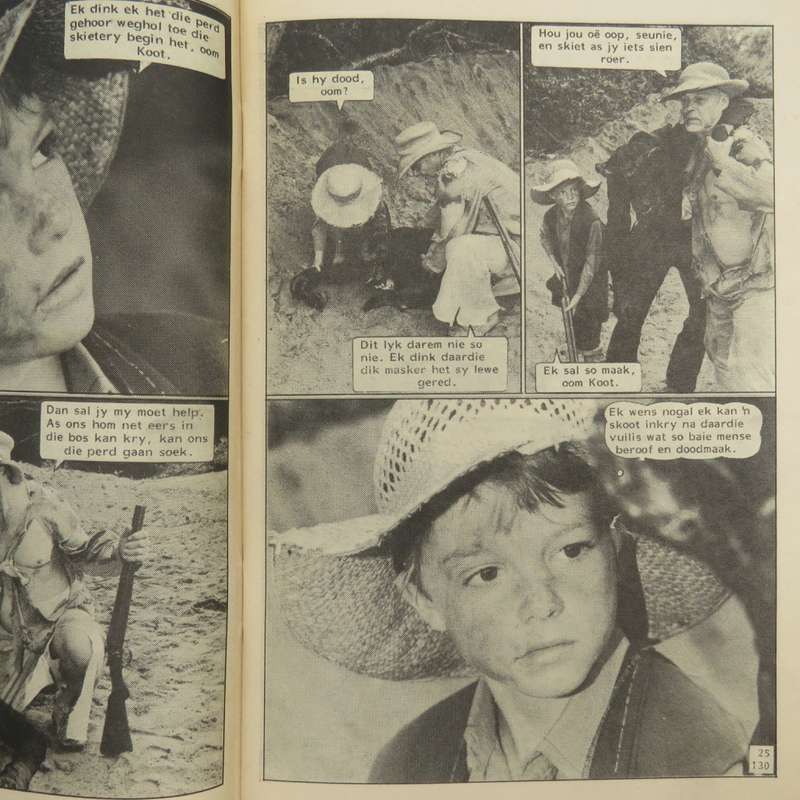 Die Swart Luiperd no 130 Afrikaans photo comic book