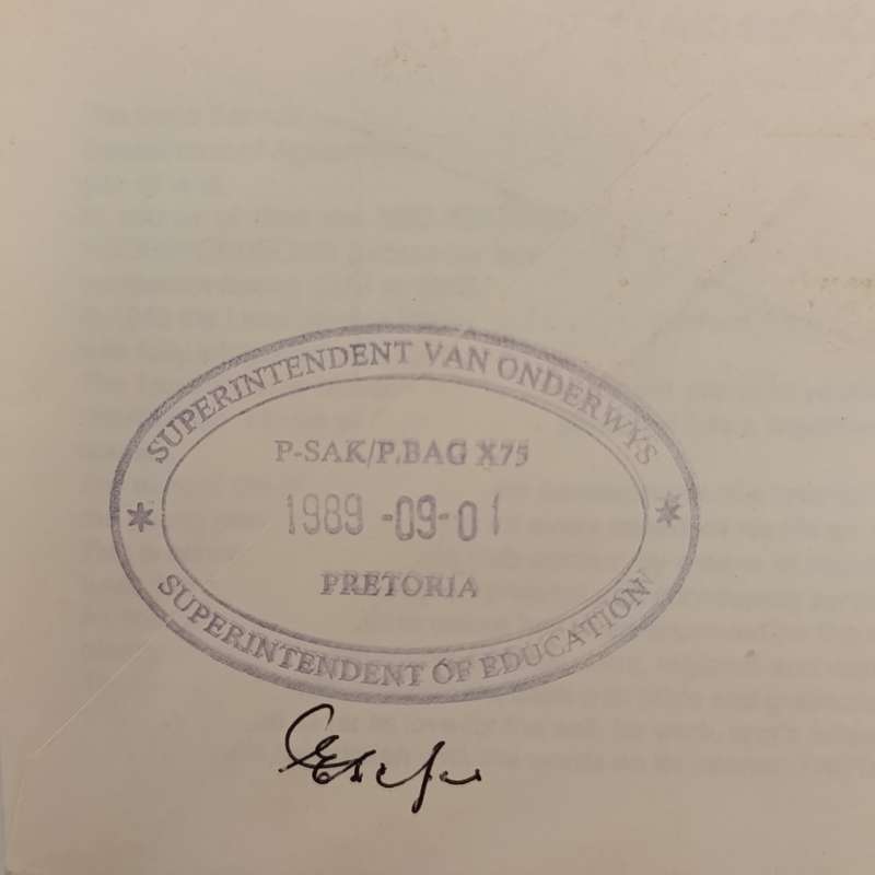 1989 Land Service Movement Cover - 75 year anniversary signed by Dr PH Bredenkamp