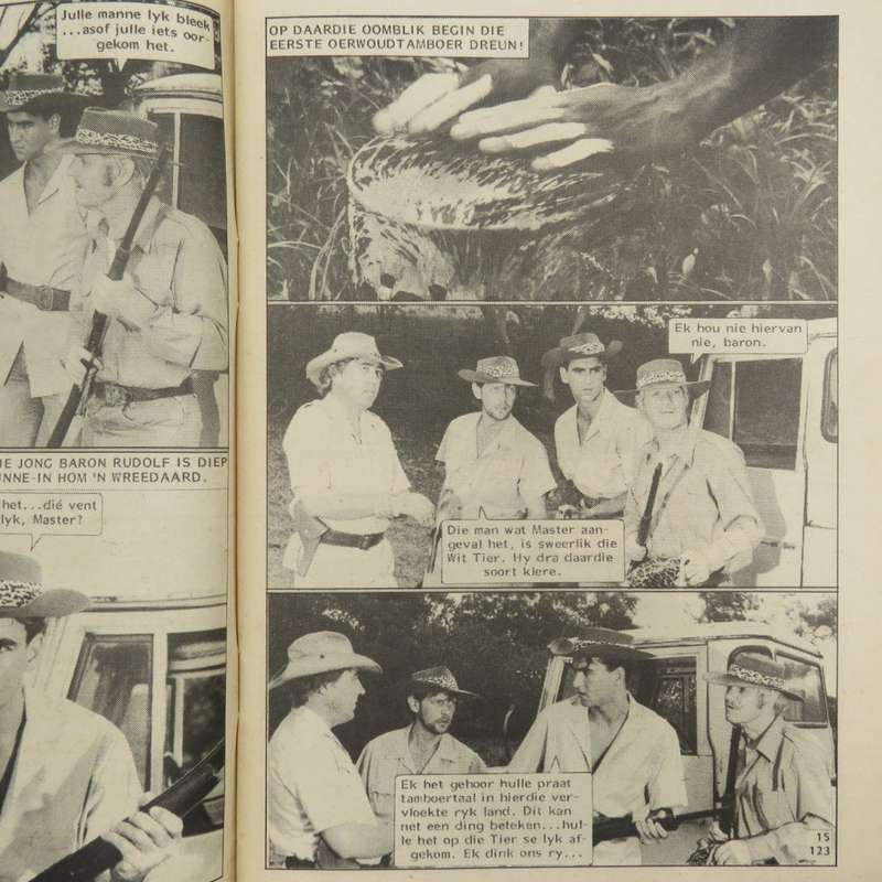 Die Wit Tier no 123 Afrikaans photo comic book