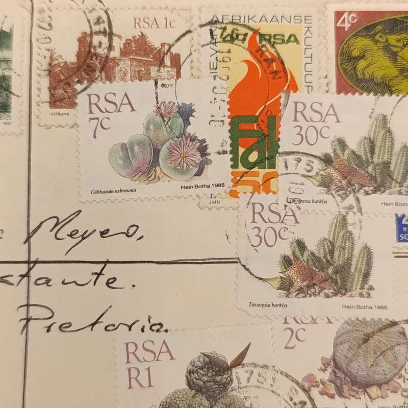 Registered Letter posted from Rant-en-dal to Rosslyn, Pretoria with 11 South Africa stamps