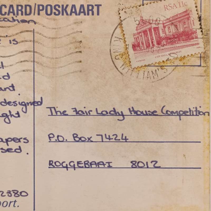 Vintage Postcard from King William`s Town to Roggebaai with Ford Escort 1600 picture