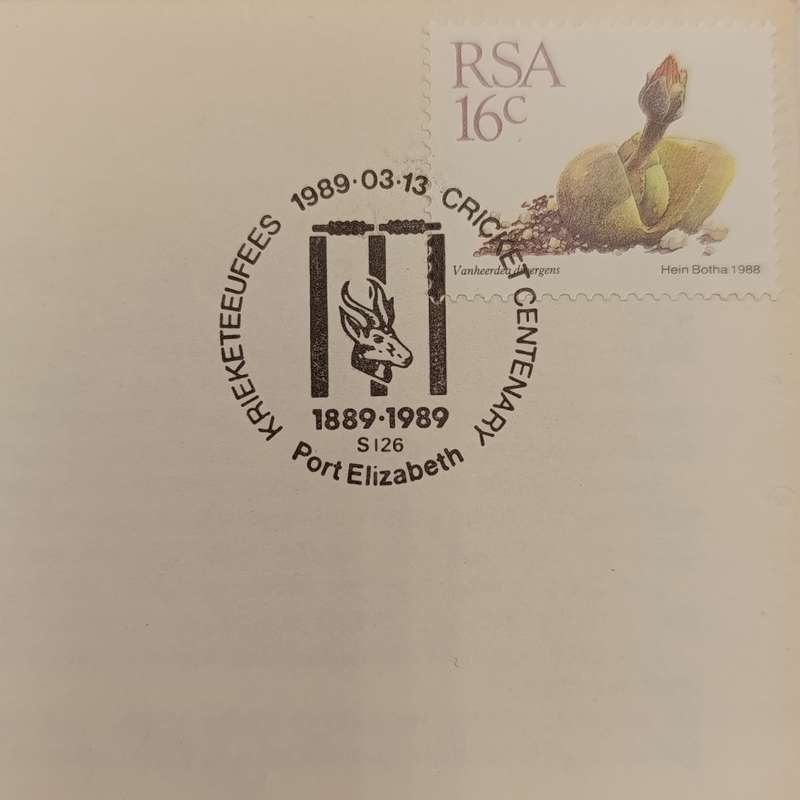 Cricket First Day cover 1989 Test Cricket Centenary