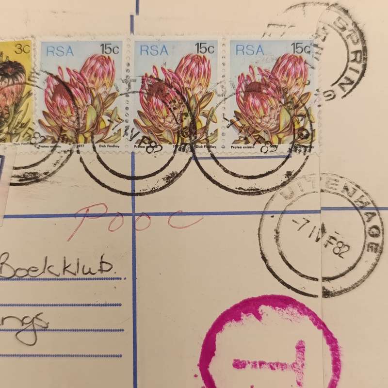 Registered cover sent from Uitenhage to Springs, South Africa 7-4-28 Taxed at Destination