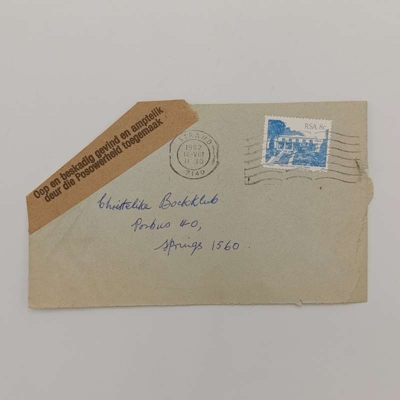 Letter posted from Strand to Springs found open or damaged and officially secured by the Post office