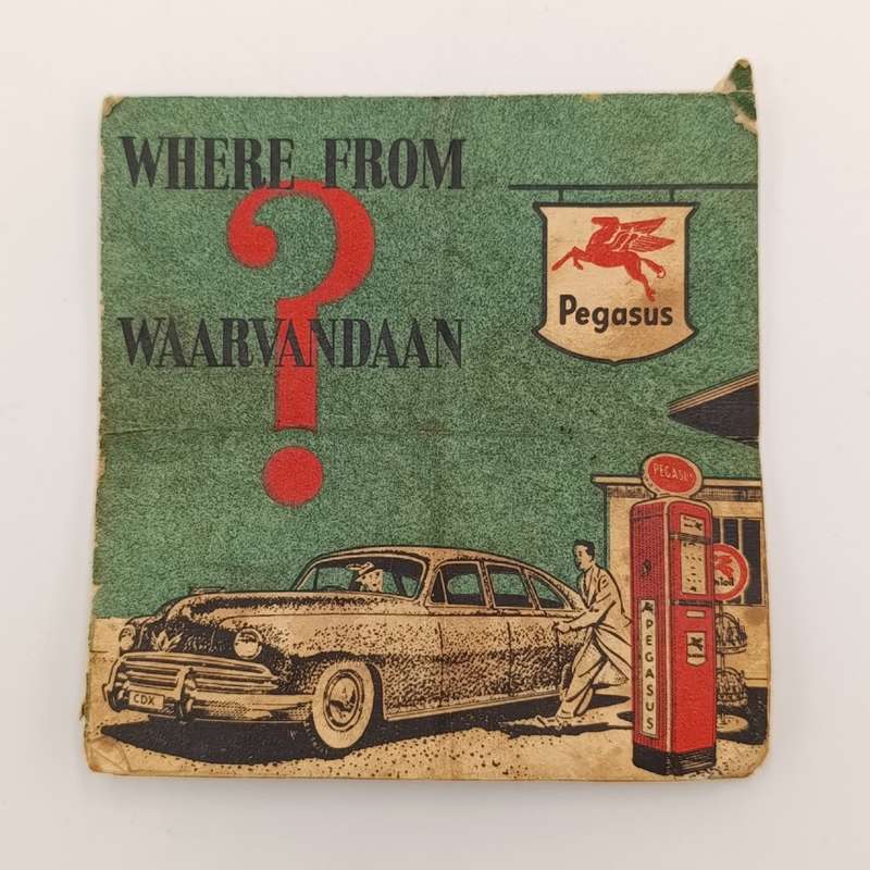 Vintage Pegasus `Where from/Waarvandaan?` South African car registration letters booklet