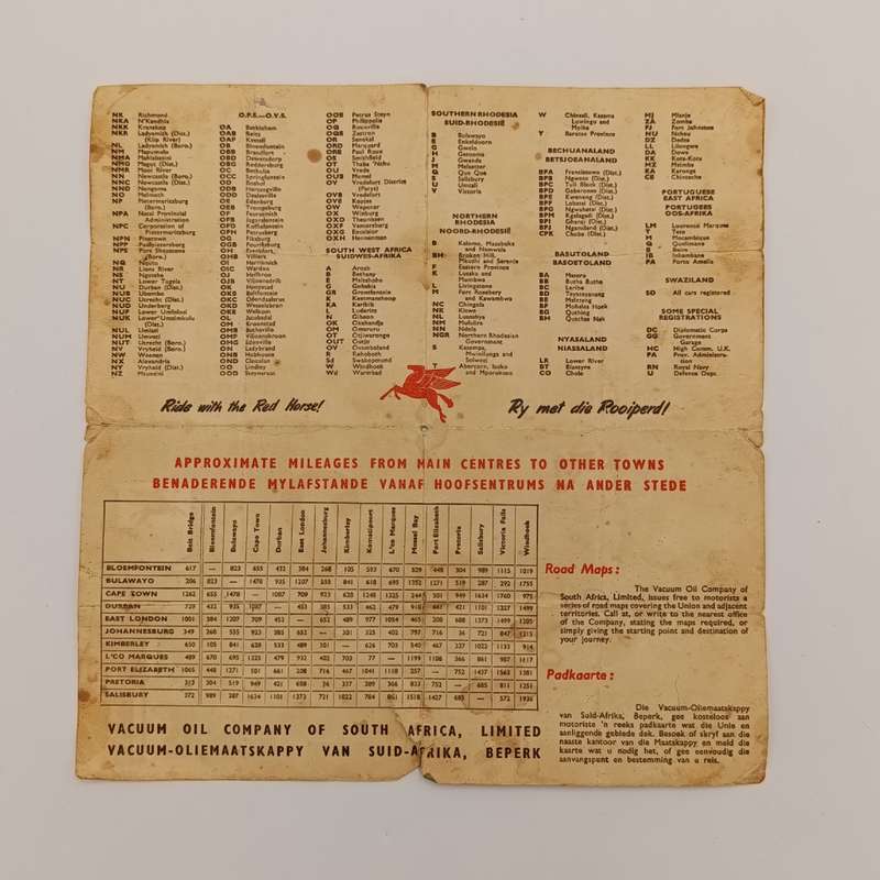 Vintage Pegasus `Where from/Waarvandaan?` South African car registration letters booklet