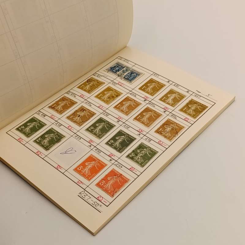 France Stamp approval book with total (old) book value of R6413 - 1928-38