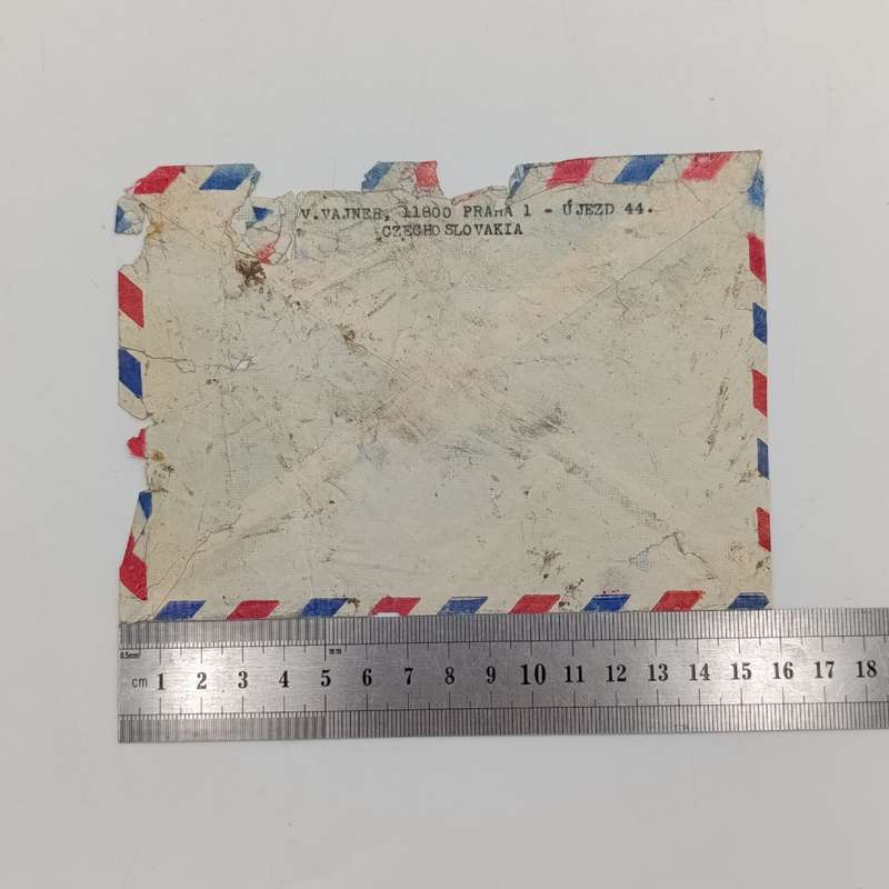 Letter posted from Czeckoslovakia to Claremont, South Africa and returned from air crash