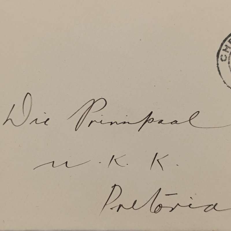 Union of South Africa preprinted Postal cover from Christiana South Africa to Pretoria South Africa