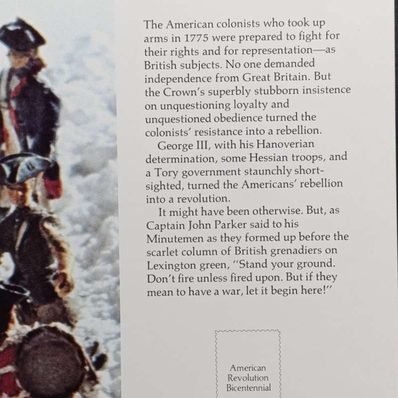 Heritage collection of United States Stamps commemorating the bicentennial