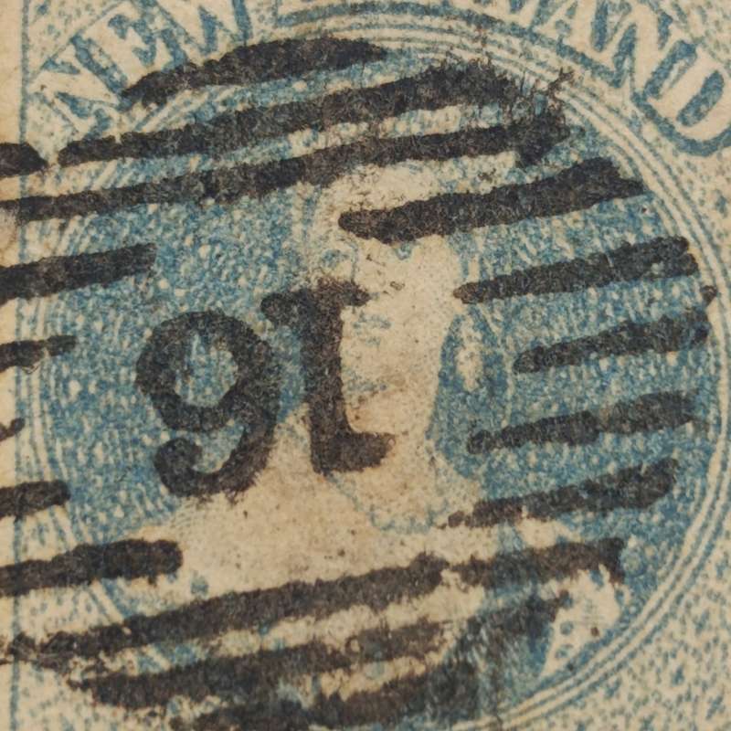 New Zealand 1871 six pence used stamp - SG 136