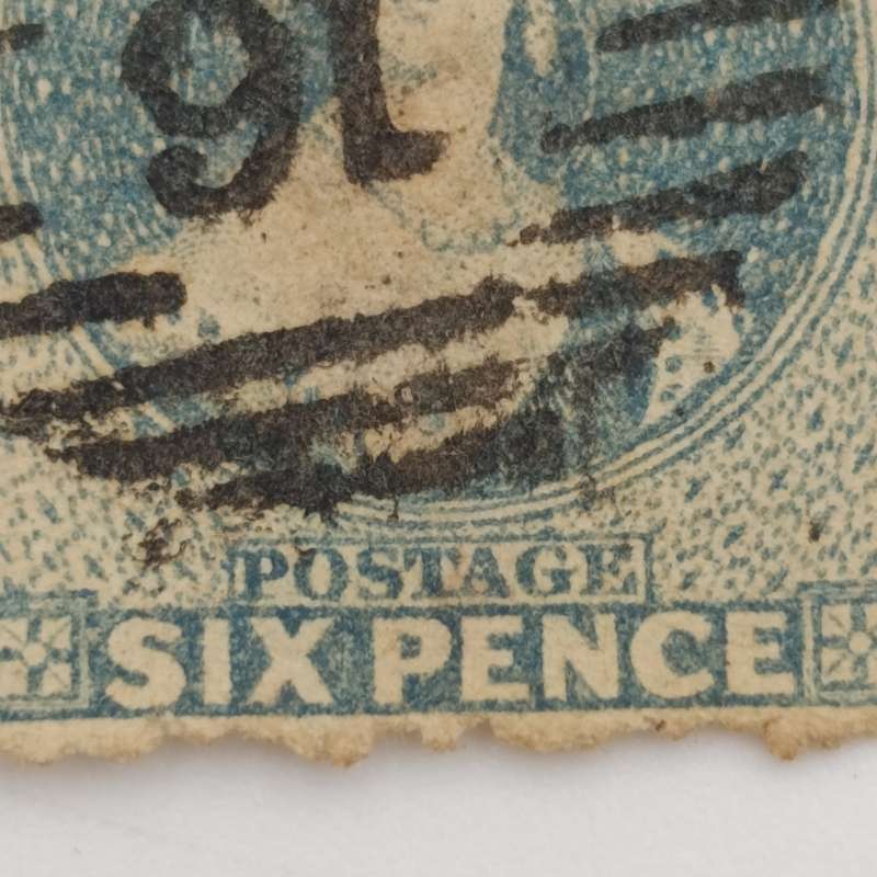 New Zealand 1871 six pence used stamp - SG 136