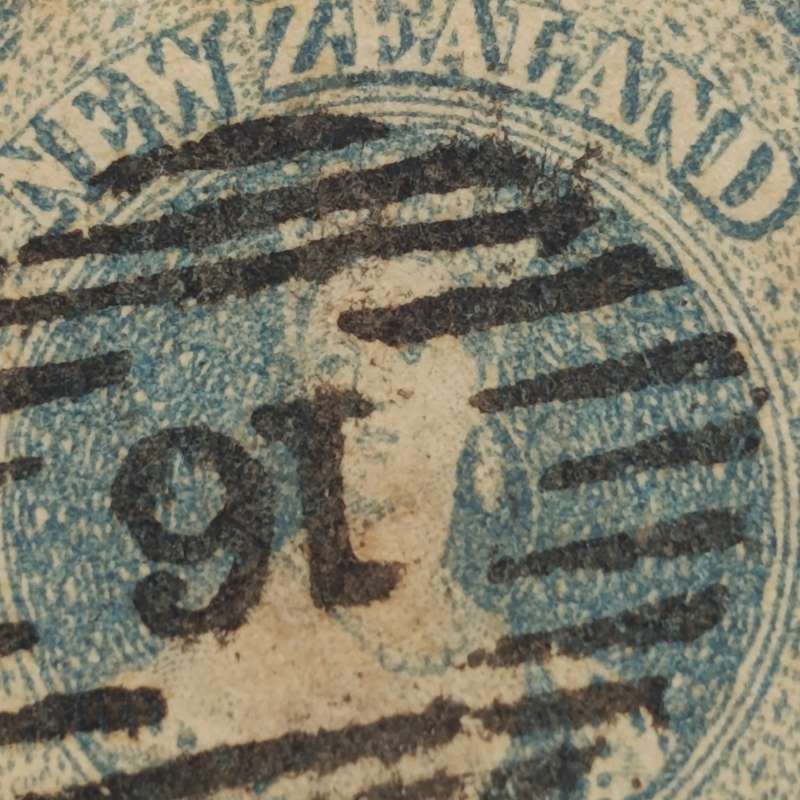 New Zealand 1871 six pence used stamp - SG 136