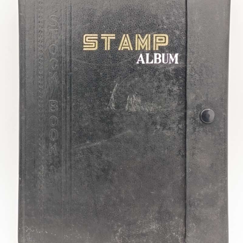 18 page stamp album with closing clip - very good condition