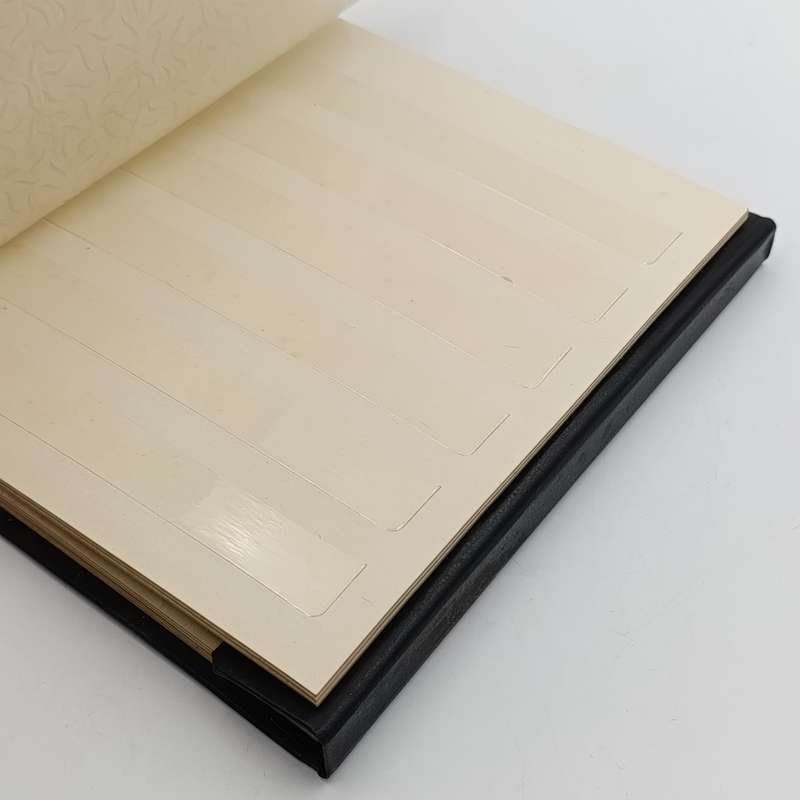 18 page stamp album with closing clip - very good condition