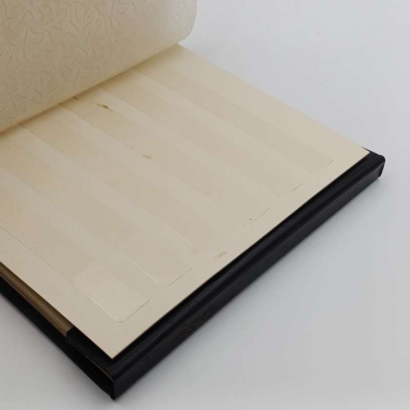 18 page stamp album with closing clip - very good condition