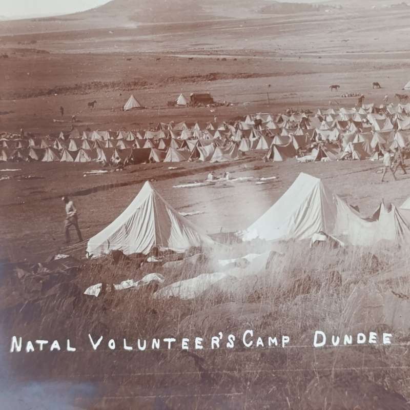 Boer war photo of Natal Volunteer Camp Dundee (1899-1900) 150mm x 200mm