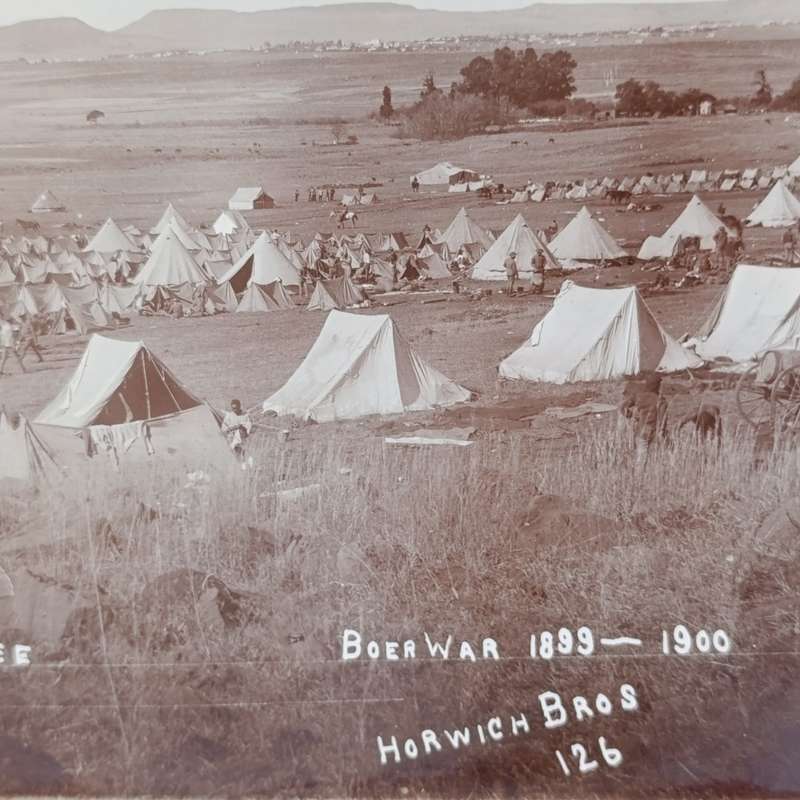 Boer war photo of Natal Volunteer Camp Dundee (1899-1900) 150mm x 200mm
