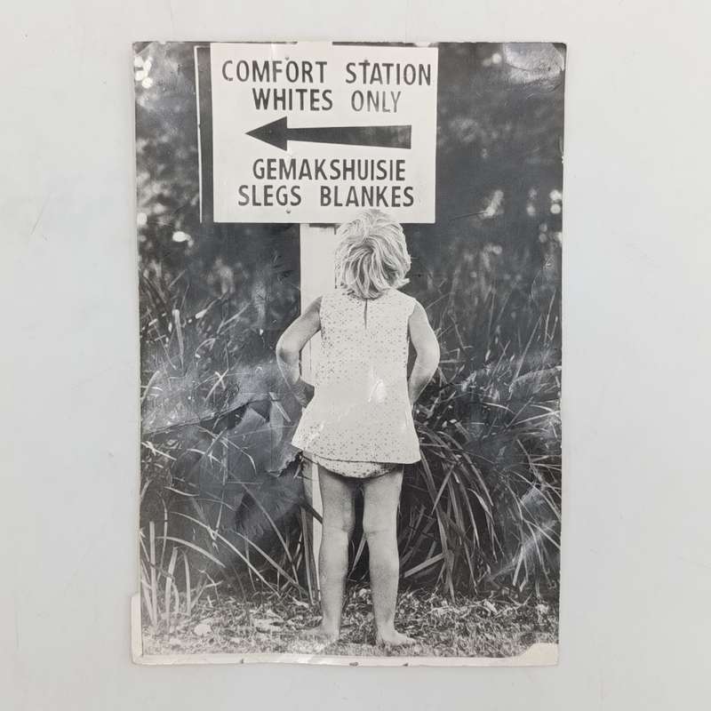 Vintage original The Argus apartheid photo 205mmx140mm setting marks at back