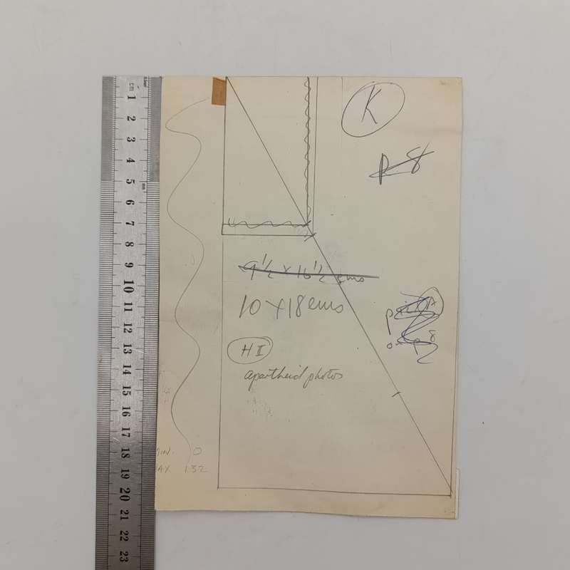 Vintage original The Argus apartheid photo 205mmx140mm setting marks at back