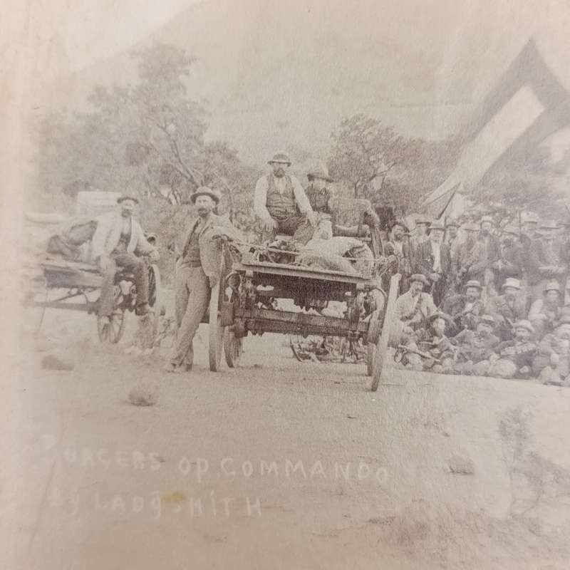 Boer war photo Burgers op commando Ladysmith 150mmx210mm - softer paper