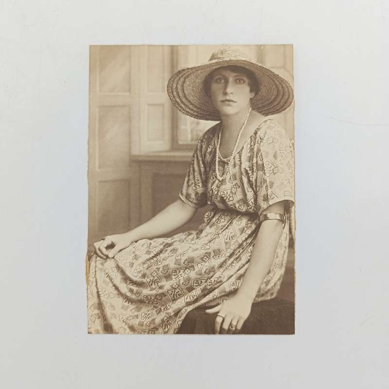 Early 1900`s photo of lady with slave bangle
