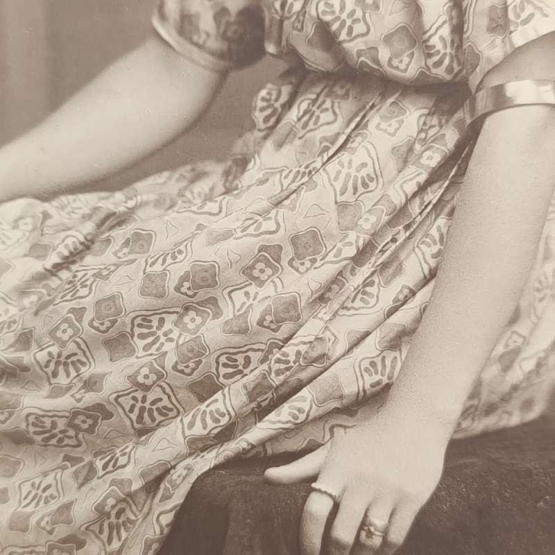 Early 1900`s photo of lady with slave bangle