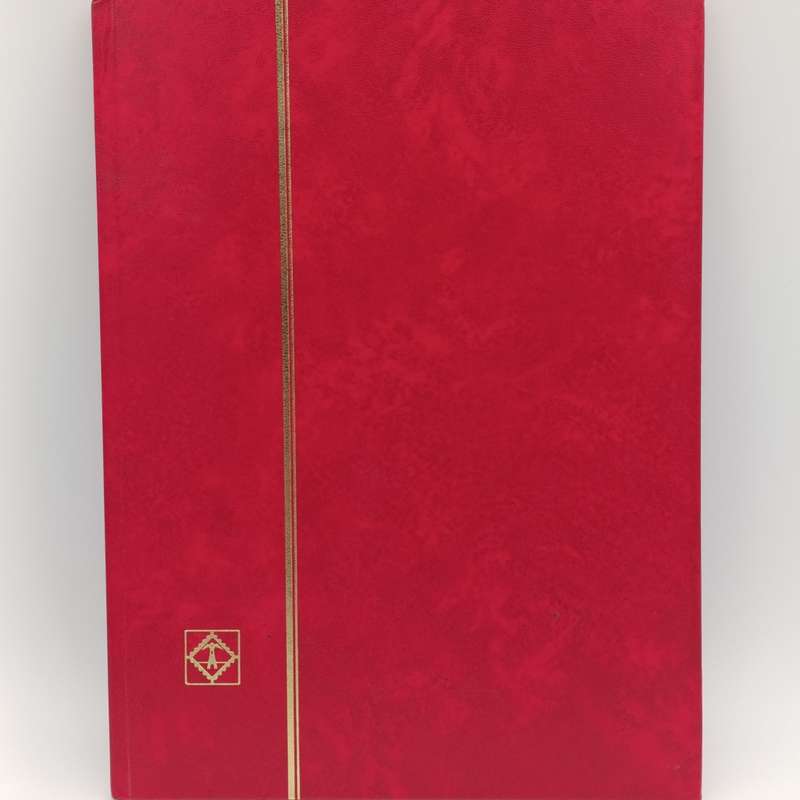 Excellent condition 16 page stamp album with 380 mint stamps and 120 mint Aloe stamps