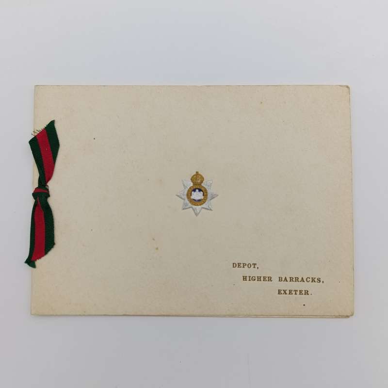 WW2 The Royal Devonshire Regiment depot Higher Barracks Exeter Greetings card
