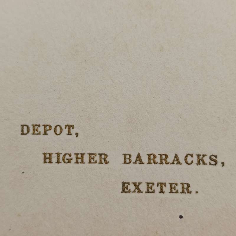 WW2 The Royal Devonshire Regiment depot Higher Barracks Exeter Greetings card