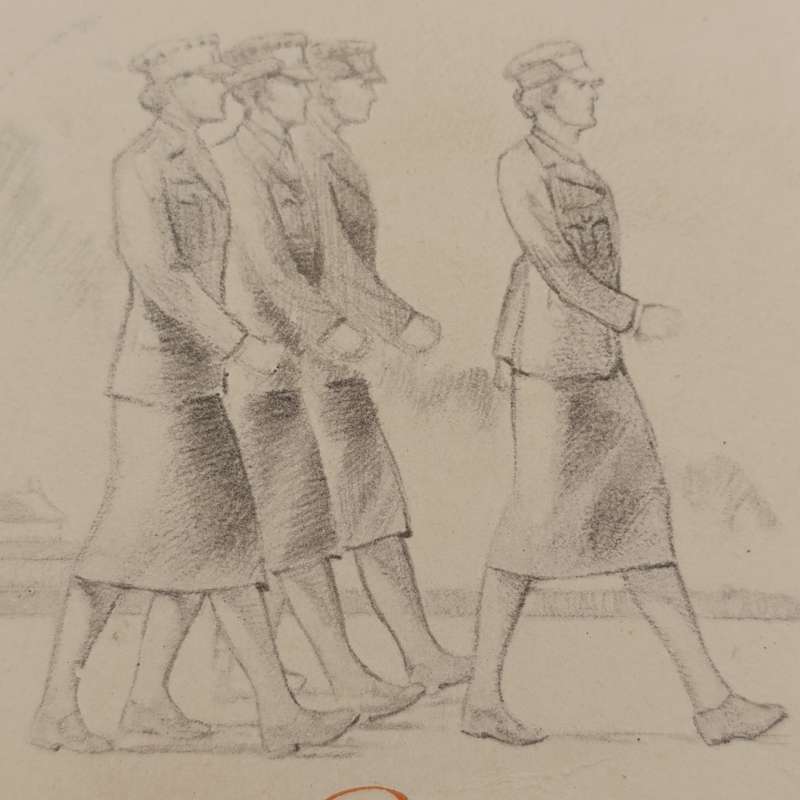 WW2 British Women`s Auxilliary Training service Greetings card