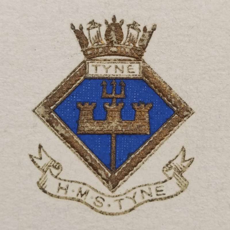 WW2 HMS Tyne Christmas greetings card