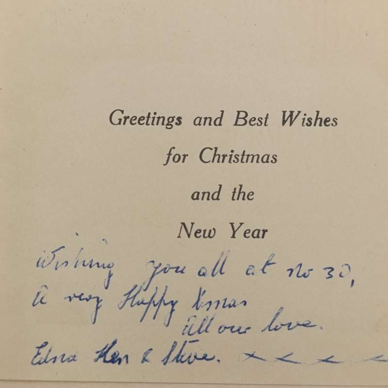 WW2 HMS Tyne Christmas greetings card