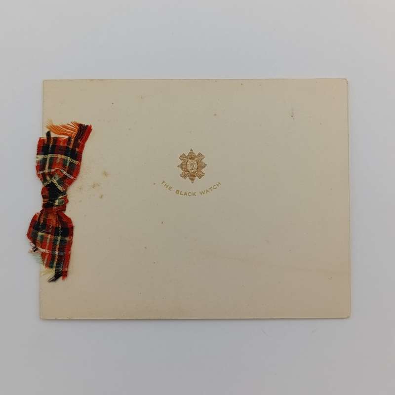 The Royal Highlanders  British Army occupation upper Silesia Christmas Greetings card