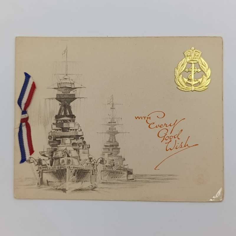 WW2 The Royal Navy Good Wishes Greetings card
